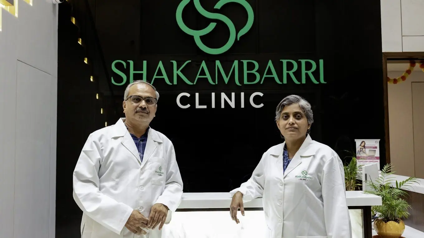 Dr. Babasaheeb Ingale and Dr. Geeta Ingale at the clinic reception